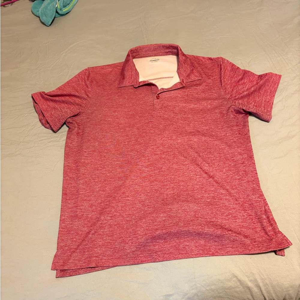 BCG Heathered Red Polo Shirt